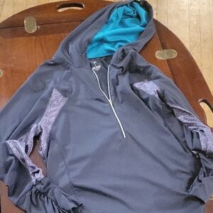Gray and Teal Hooded Pullover Old Navy Active Xl Jogging